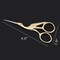 4.5" Stainless Steel Sharp Tip Classic Stork Scissors Crane Design Sewing Scissors DIY Tools Dressmaker Shears Scissors for Embroidery, Craft, Needle Work, Art Work & Everyday Use (Gold)